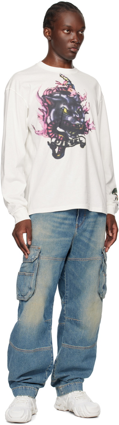 Diesel White T-Boxt-Ls-Q9 Long Sleeve T-Shirt Diesel