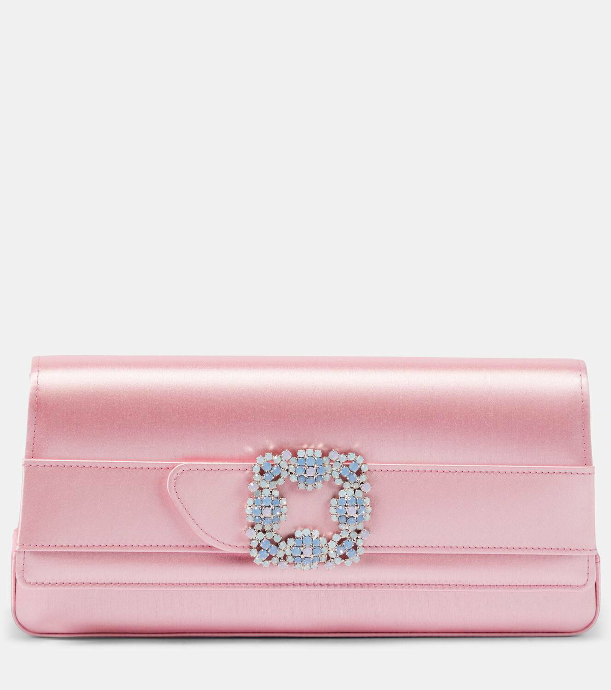 Manolo Blahnik Gothisi embellished satin clutch