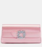 Manolo Blahnik Gothisi embellished satin clutch