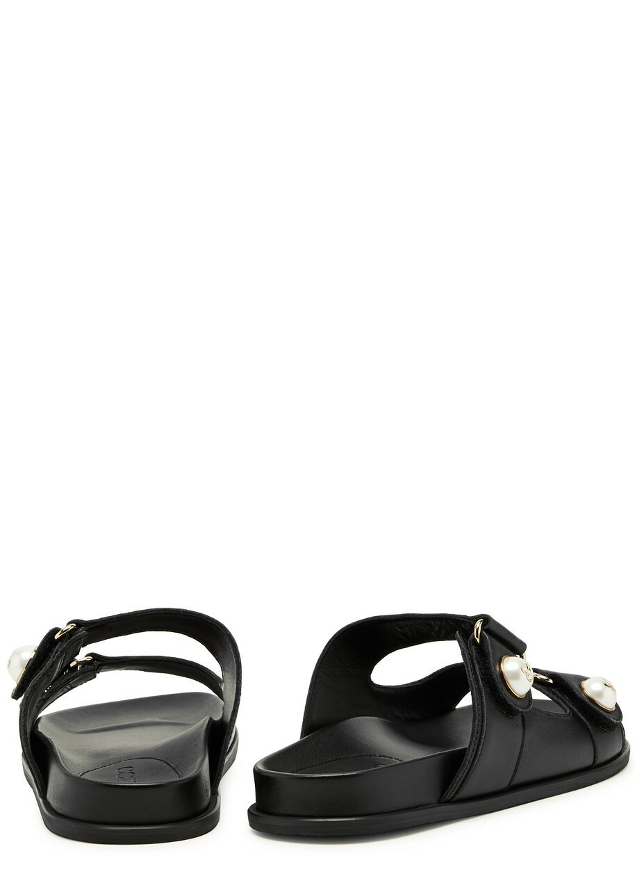 Jimmy Choo Fayence Embellished Leather Sandals Black Jimmy Choo