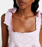 Juliet Dunn Broderie anglaise cotton minidress
