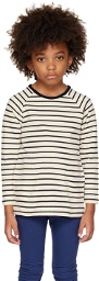 Kodomo BEAMS Kids Off-White Striped Long Sleeve T-Shirt