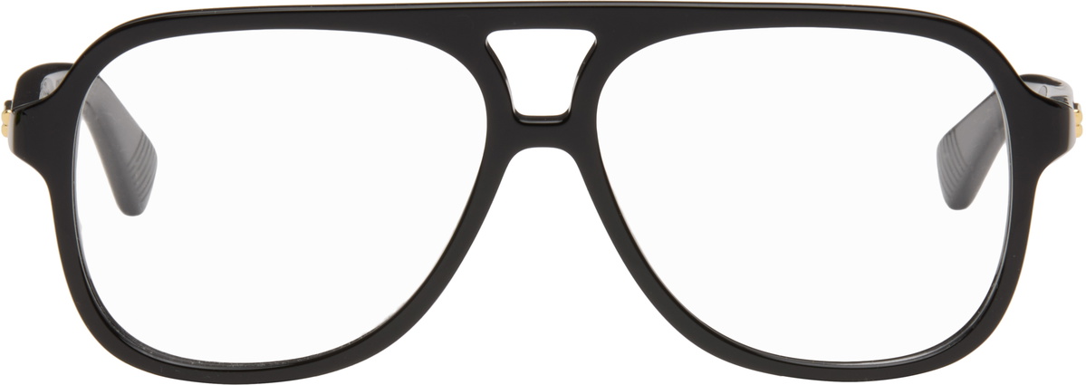 Bottega Veneta Black Slim Ribbon Glasses