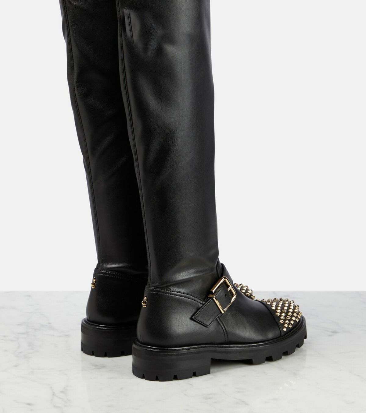 【関税込み】Jimmy Choo Boots Jimmy Choo Biker II leather over-the-knee boots Jimmy Choo