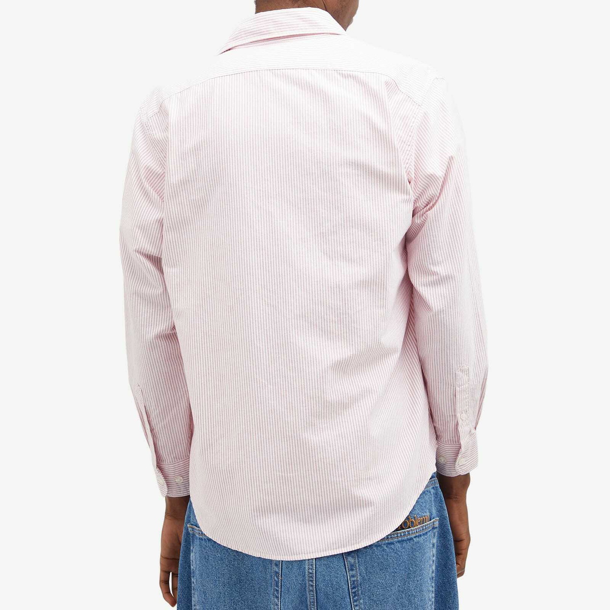 Aries Men's Stripe Oxford Shirt in Red