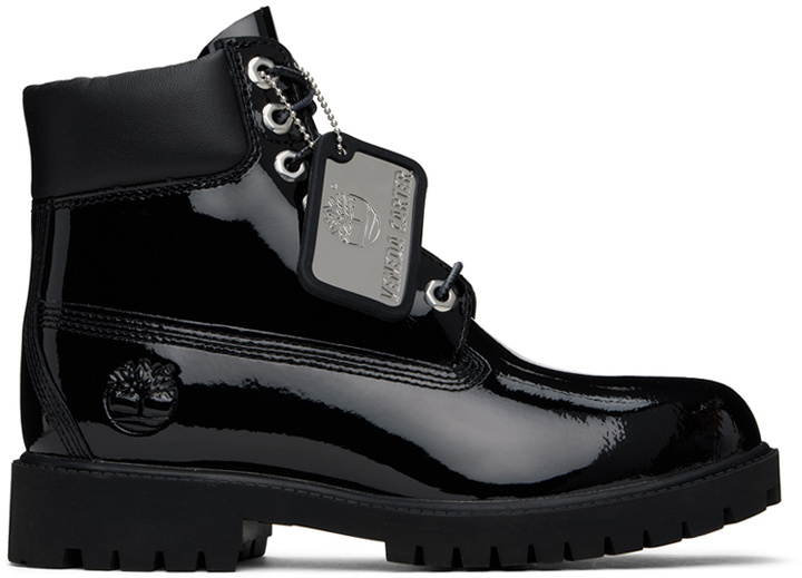 Photo: Timberland Black Veneda Carter Edition Heritage Lace-Up Boots