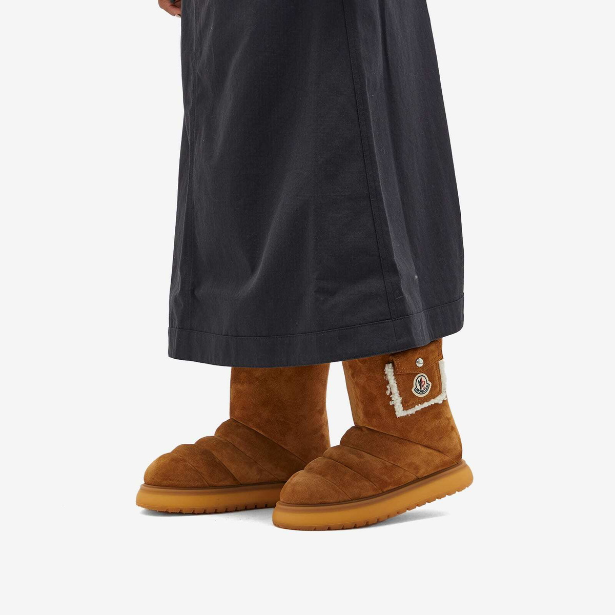 Moncler Women's Gaia Pocket Mid Snow Boots in Brown Moncler