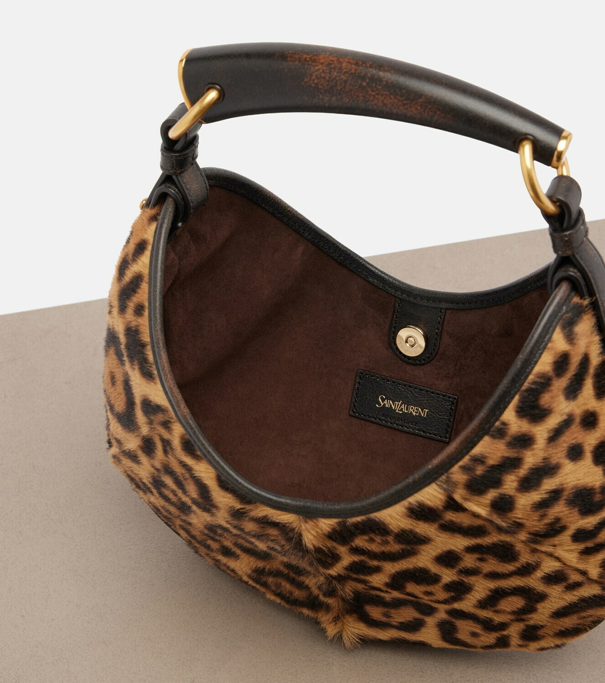Saint Laurent Mombasa Small calf hair shoulder bag