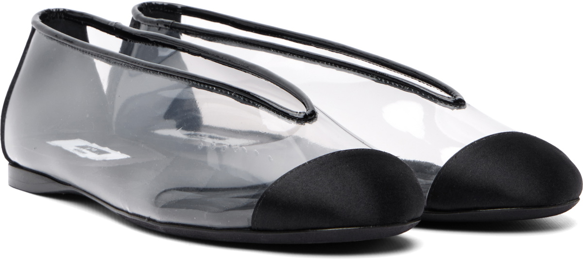 Moschino Black PVC Ballerina Flats