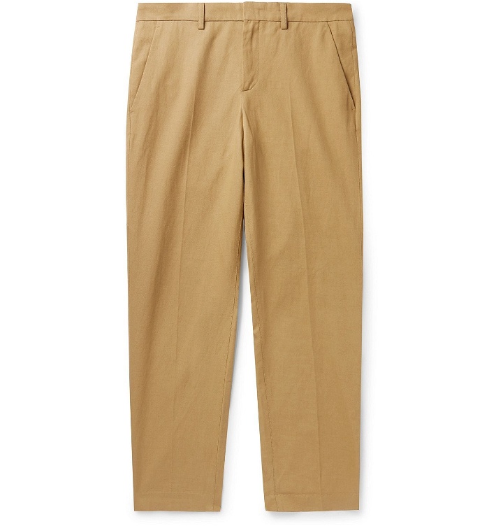 Photo: A.P.C. - Raphael Slim-Fit Cotton and Linen-Blend Twill Chinos - Neutrals