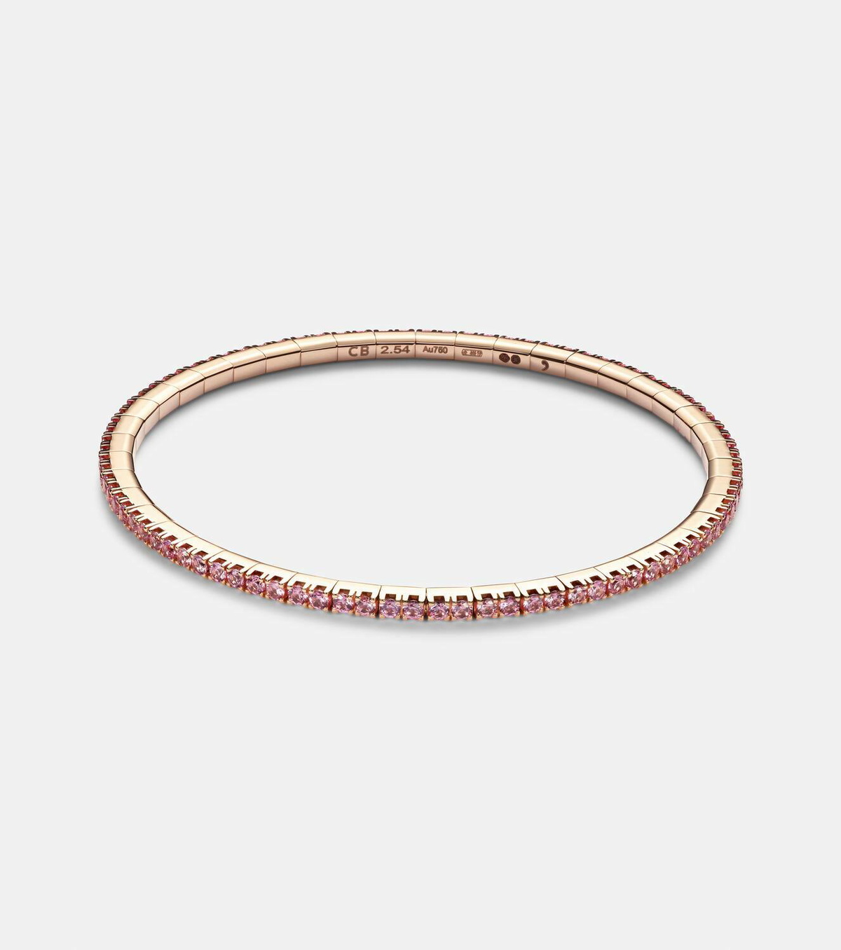 Bucherer Fine Jewellery Stretchy 18kt rose gold tennis bracelet with sapphires