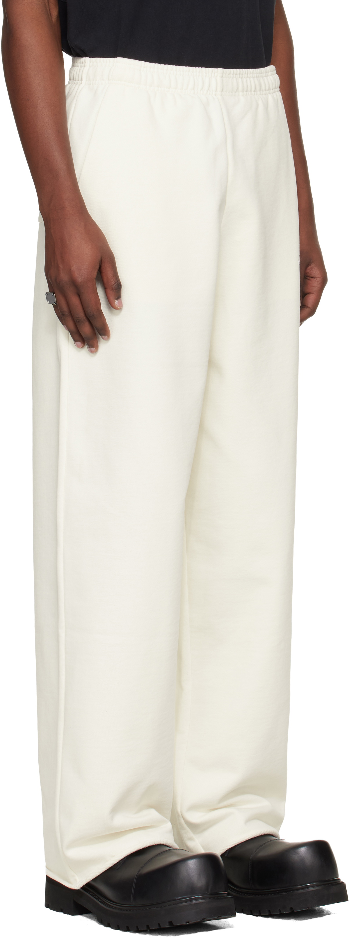 VETEMENTS Off-White Biker Cross Stripe Sweatpants
