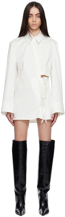 Photo: Yuzefi Off-White Laced Cut-Out Minidress