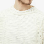 s.k manor hill Men's Open Crew Knit in Natural Linen