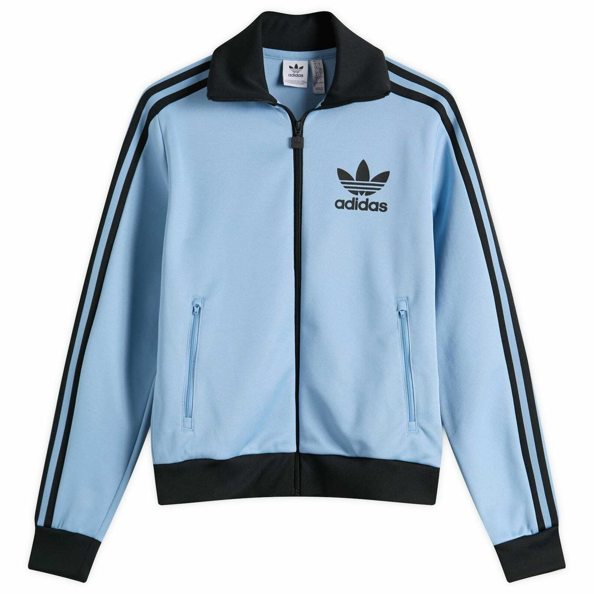 Adidas Women's Beckenbauer Track Top in Ash Blue/Black adidas