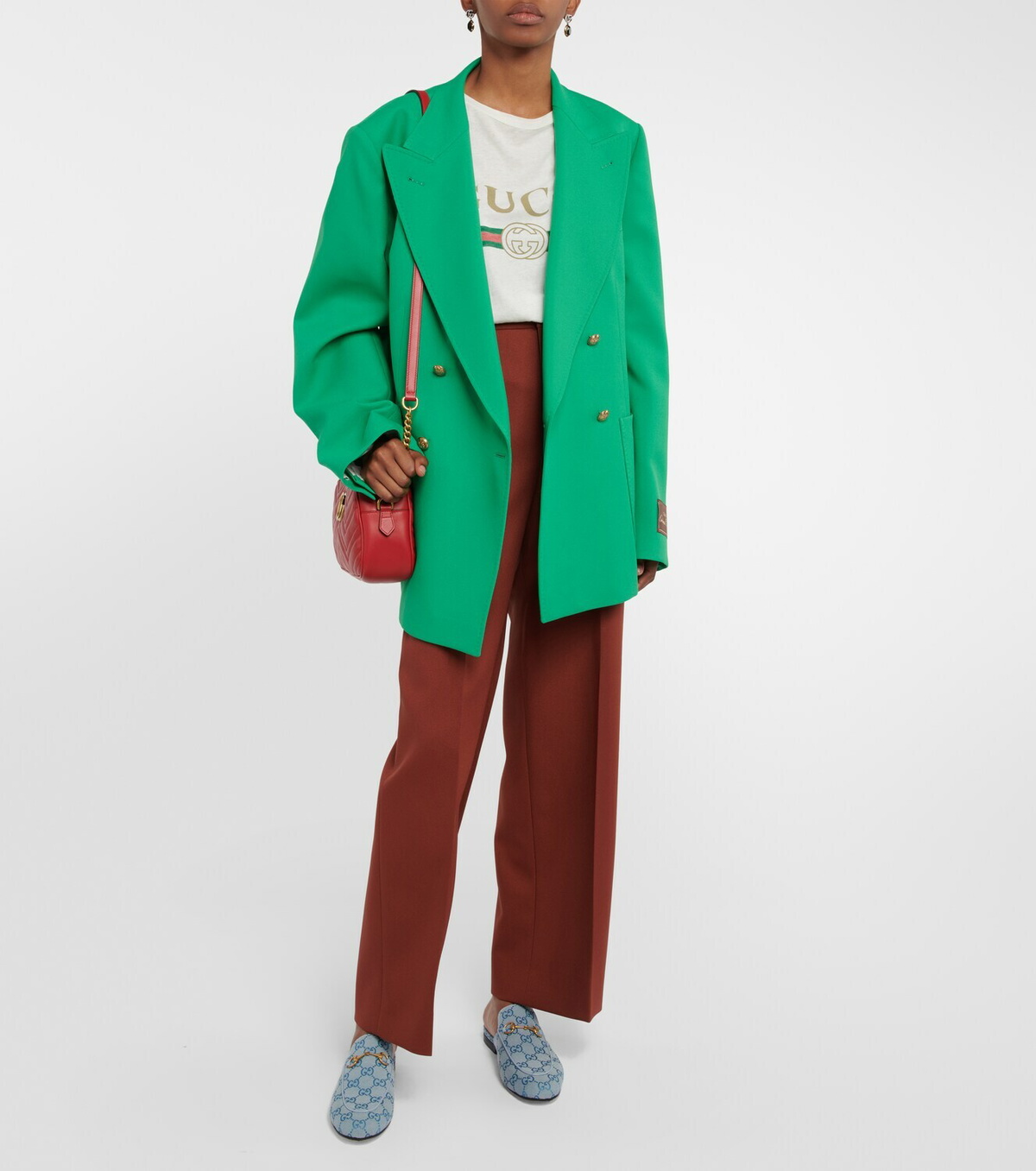Gucci Princetown GG canvas slippers