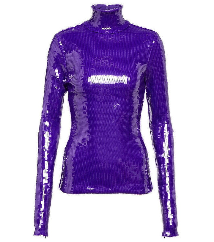 Photo: LaQuan Smith Sequined turtleneck top
