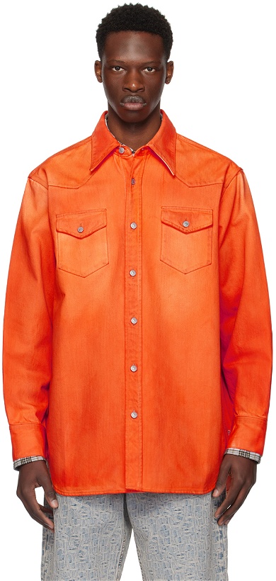 Photo: Acne Studios Orange Faded Denim Shirt
