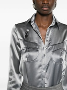 Sinead O'Dwyer Grey Pyjama Satin Shirt
