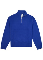 Extreme Cashmere N°235 Hike Half-zip Cashmere-blend Jumper - Blue - One Size