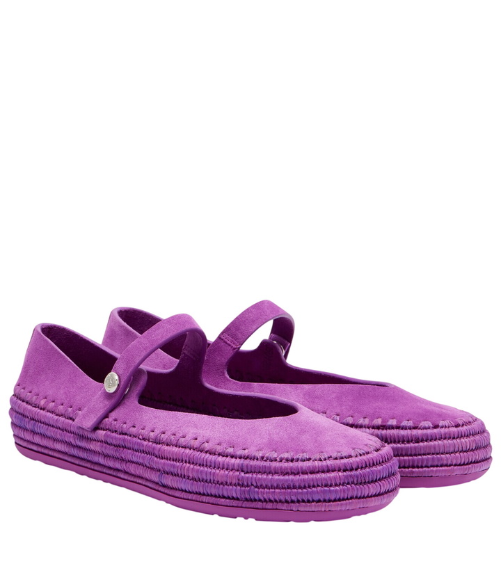 Photo: Loewe Paula's Ibiza Rio suede Mary Jane flats