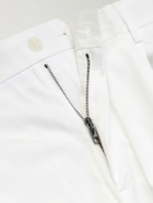 Dolce&Gabbana - Straight-Leg Pleated Cotton-Twill Trousers - White