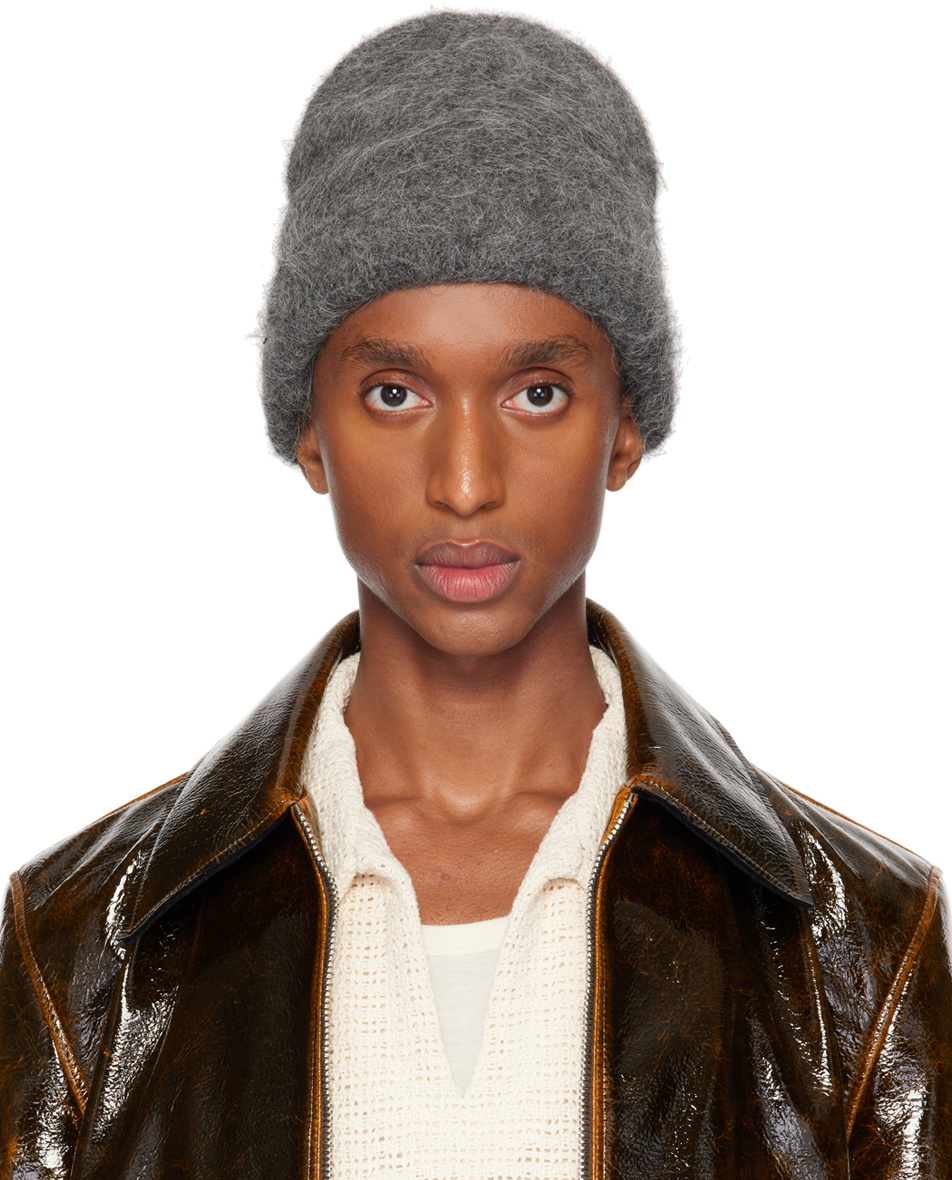Séfr Gray Fuzzy Beanie Séfr