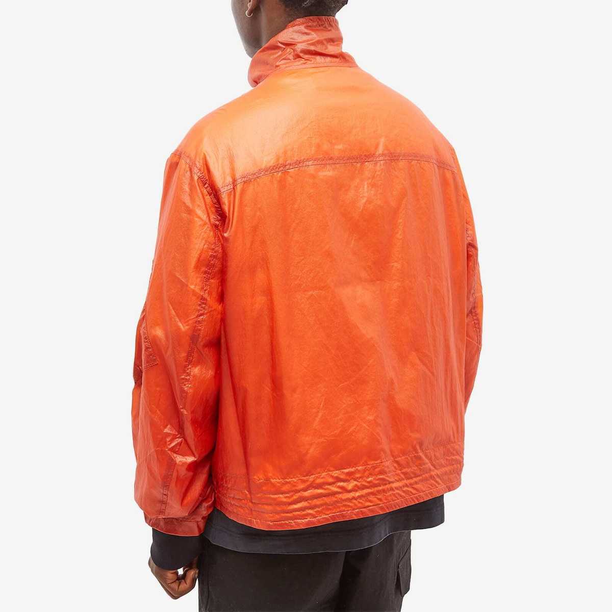 Our Legacy Men's Luft Nylon Jacket in Eld Rubberized Nylon Our Legacy