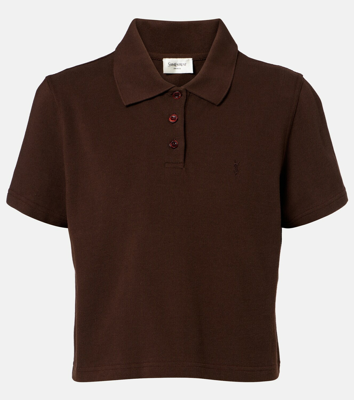 Saint Laurent Cassandre cotton piqué polo shirt