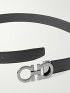 FERRAGAMO - 3.5cm Full-Grain Leather Belt - Black