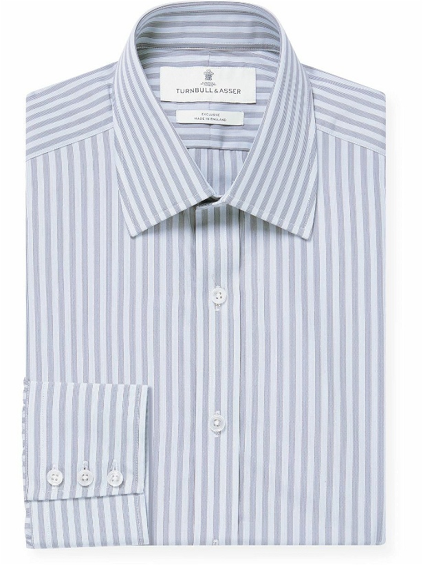 Photo: Turnbull & Asser - Mayfair Striped Cotton-Poplin Shirt - Blue