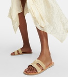 Ancient Greek Sandals - Kentima striped metallic sandals