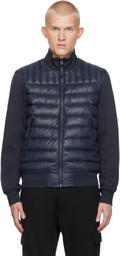 MACKAGE Navy Collin-R Mixed Media Down Jacket