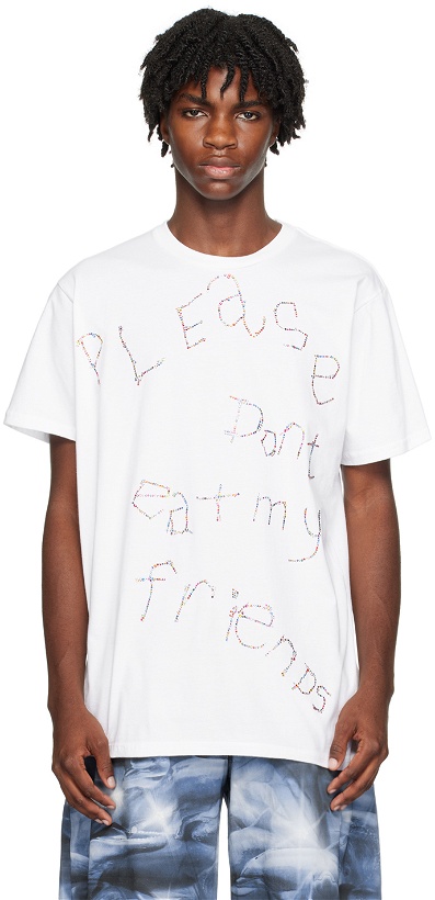 Photo: Collina Strada White 'Please Don't Eat My Friends' T-Shirt