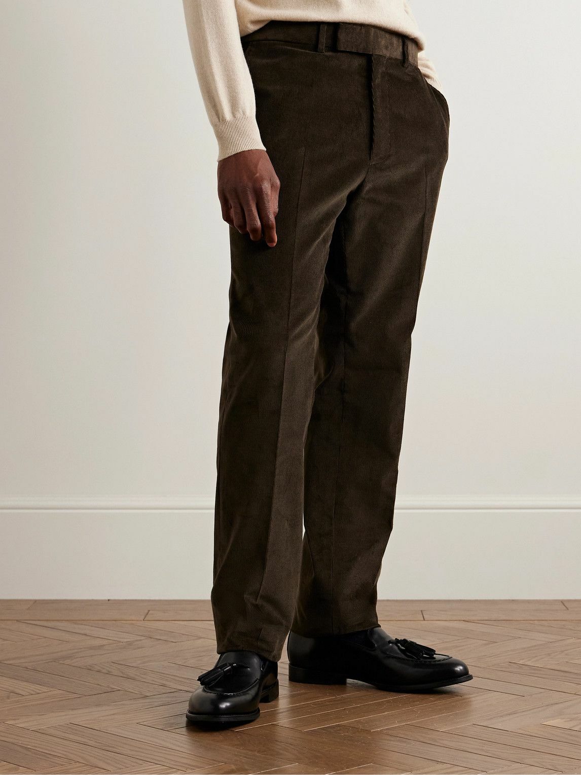 Kingsman - Slim-Fit Straight-Leg Cotton-Corduroy Suit Trousers - Brown