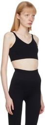 VAARA Black Technical Knit Crop Bra