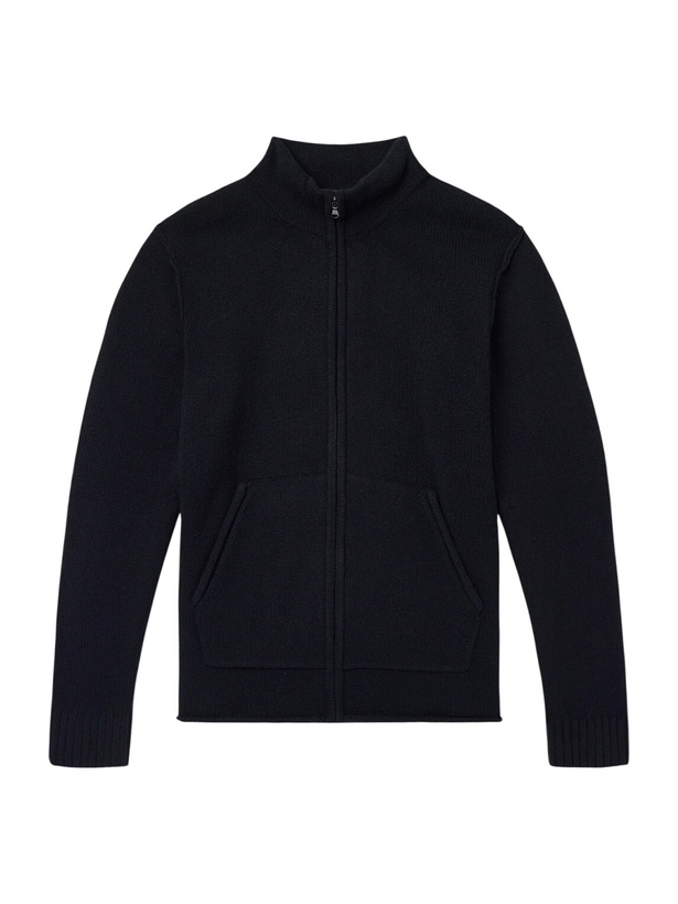 Photo: James Perse - Cashmere Zip-Up Cardigan - Blue