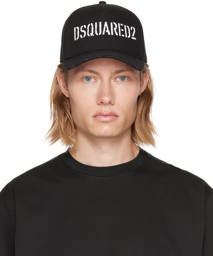 Photo: Dsquared2 Black Logo Baseball Cap