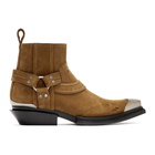 Balenciaga Brown Santiag Harness Booties