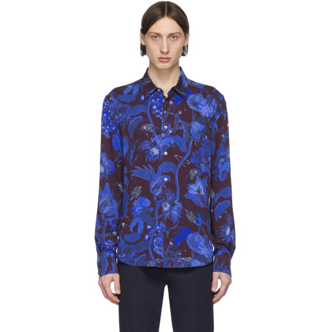 Photo: Paul Smith Blue and Burgundy Floral Goliath Shirt