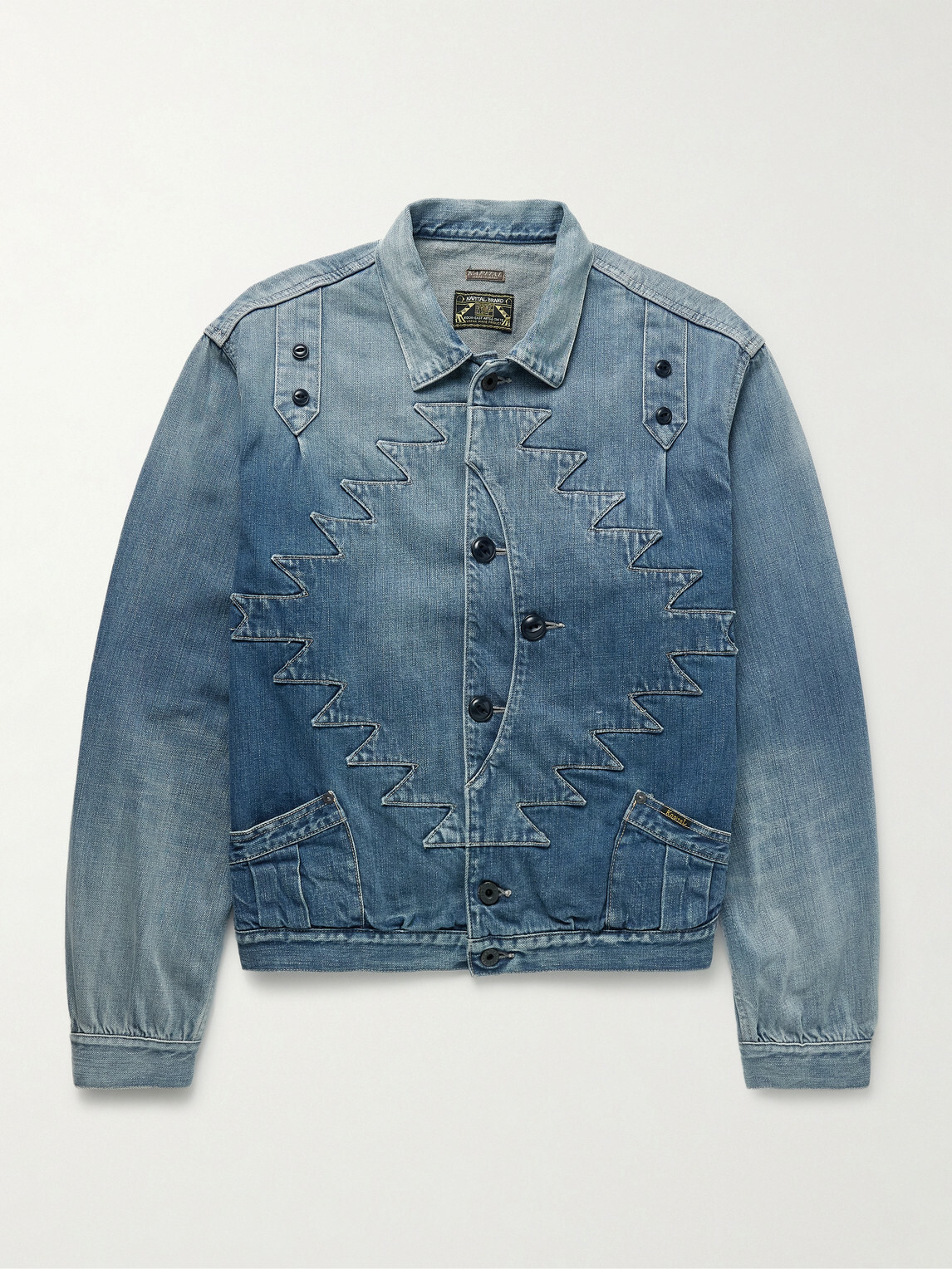 KAPITAL - Thunderbird Panelled Denim Blouson Jacket - Blue