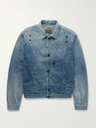 KAPITAL - Thunderbird Panelled Denim Blouson Jacket - Blue