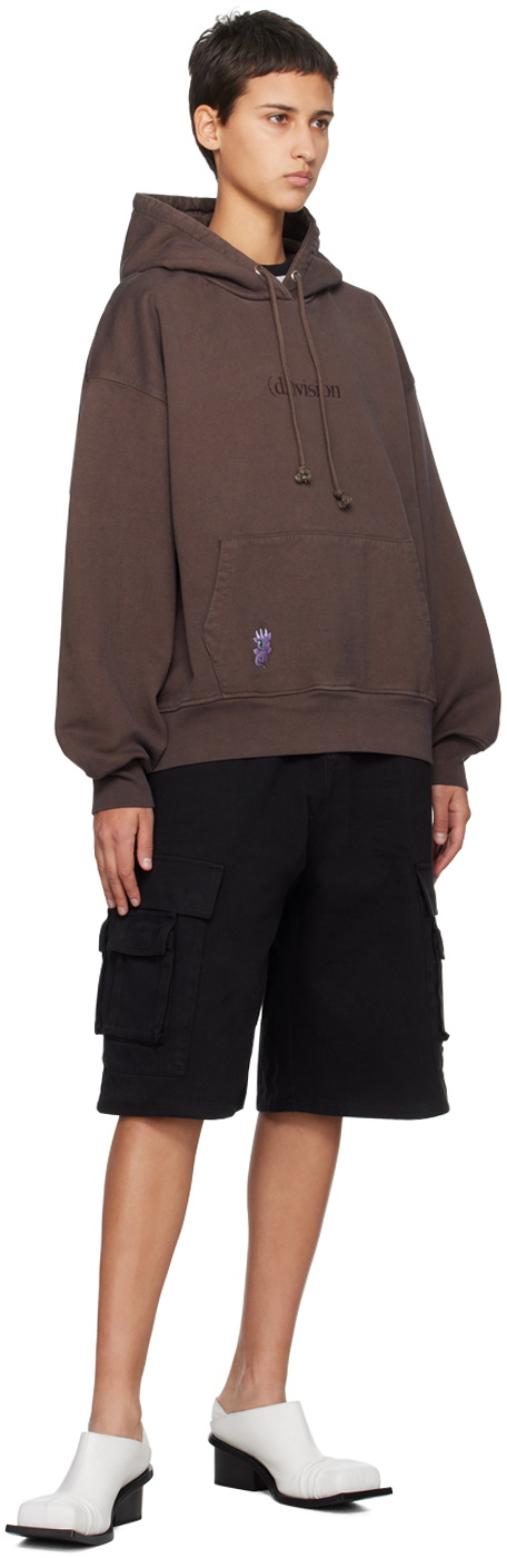 (di)vision Brown Embroidered Hoodie