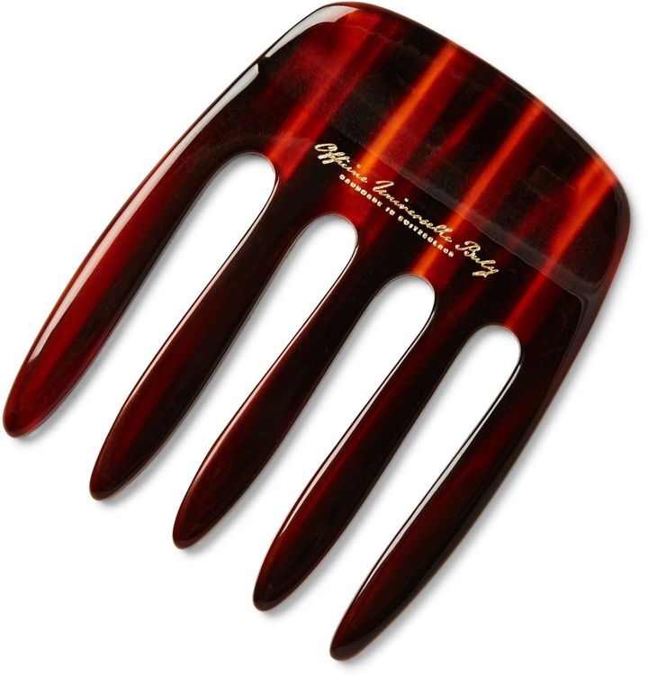 Photo: Buly 1803 - Horn-Effect Acetate Pick Comb - Red