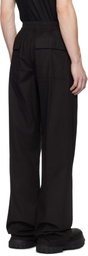 Rick Owens Black Hollywood Dietrich Drawstring Trousers