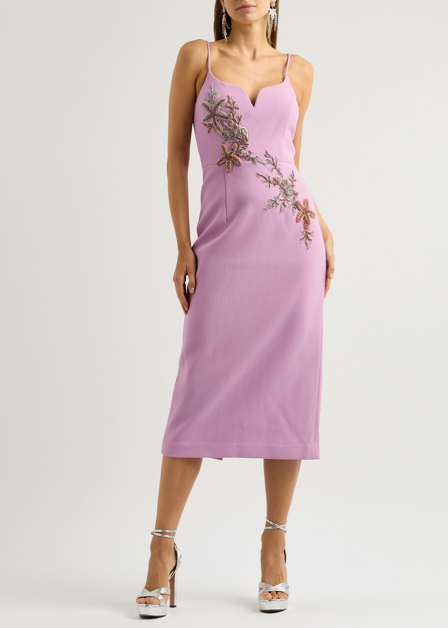 新作【Rebecca Vallance】Chantara embellished minidress Rebecca Vallance Chantara Embellished Midi Dress Lilac