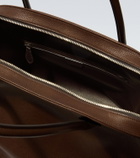 The Row Agnes 16 leather top-handle bag