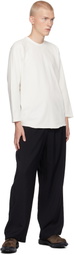YLÈVE White Open End Cotton Pigment Dye Baseball T-shirt