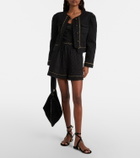 Marant Etoile Vania embellished cropped cotton jacket