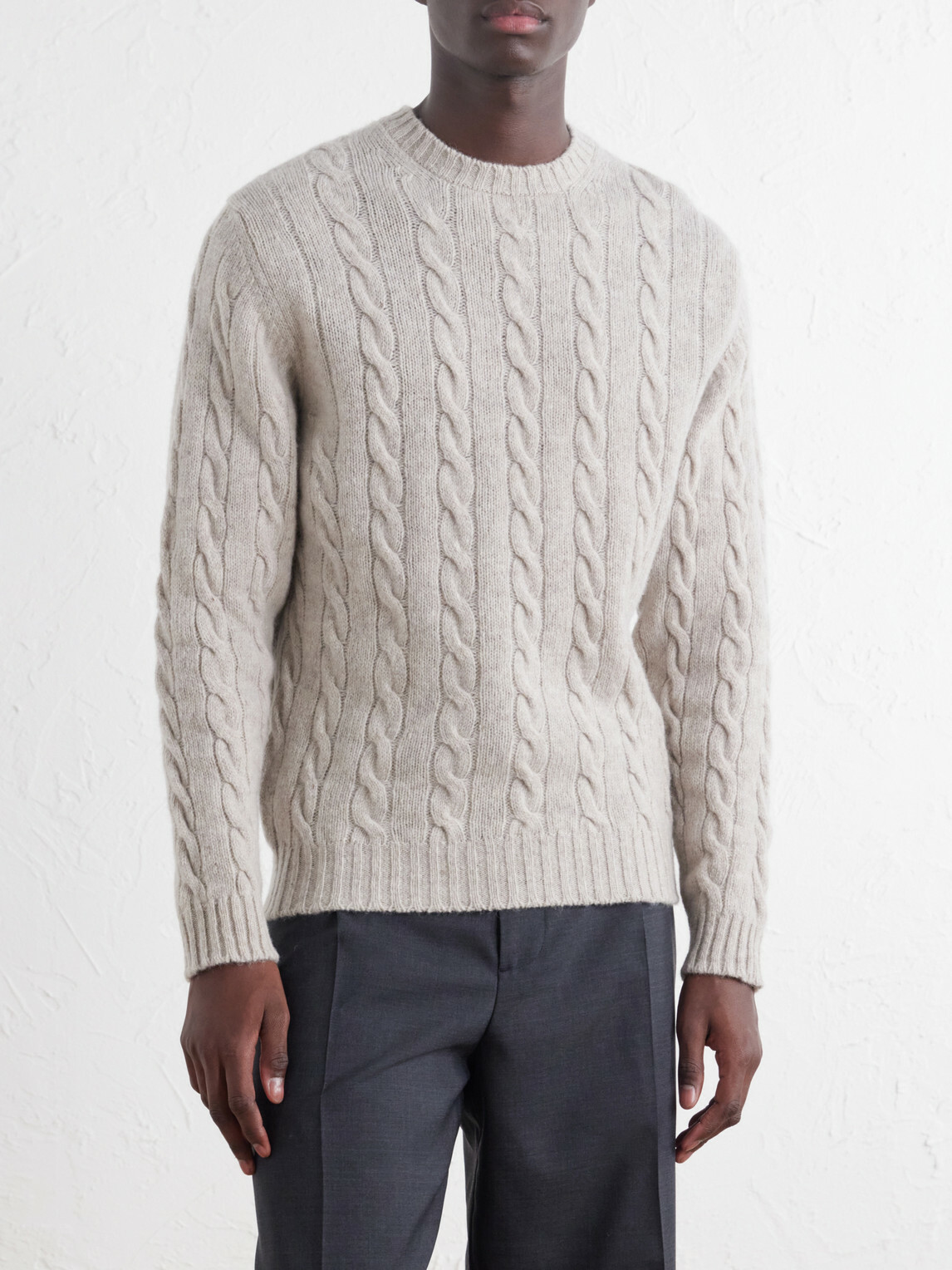 William Lockie - Cable-Knit Wool Sweater - Neutrals